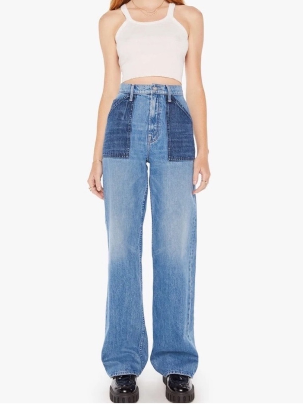 MOTHER Superior Maven Jeans - Two-Tone Patch Pocket - size 25
